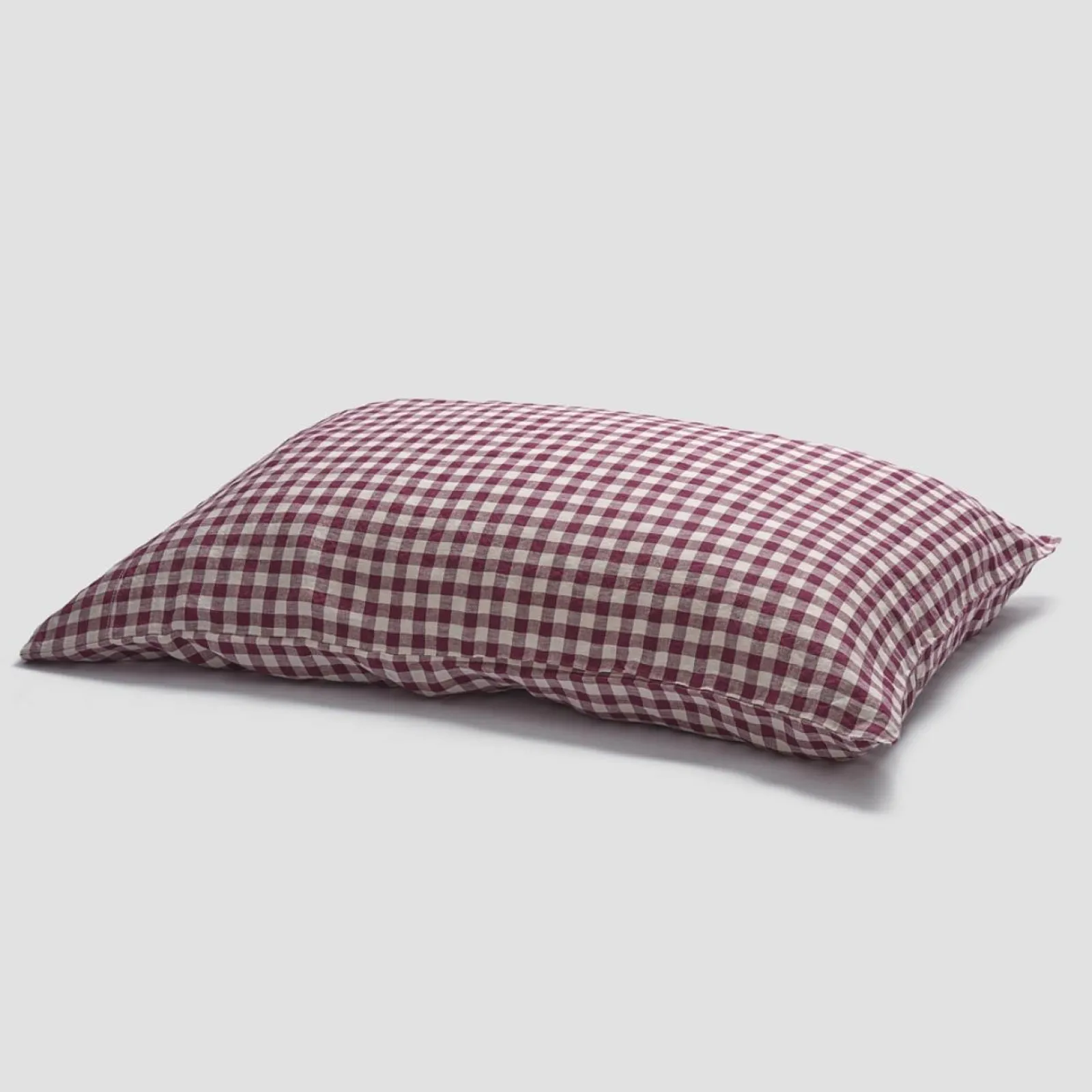 Linen Blend Pillowcase (Pair) Gingham Bedding|Linen Bedding