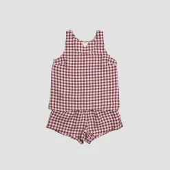 Best Linen Cami Set Women Linen Pajamas|Gingham Pajamas