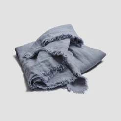 Sale Blue Willow Linen Crinkle Throw Blankets & Throws|Blankets & Throws