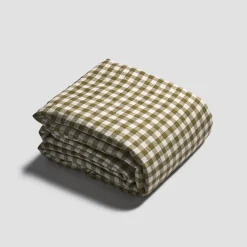 Discount 100% Linen Duvet Cover Gingham Bedding|Linen Bedding