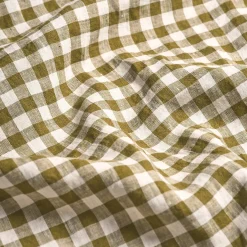 Best 100% Linen Flat Sheet Gingham Bedding|Linen Bedding