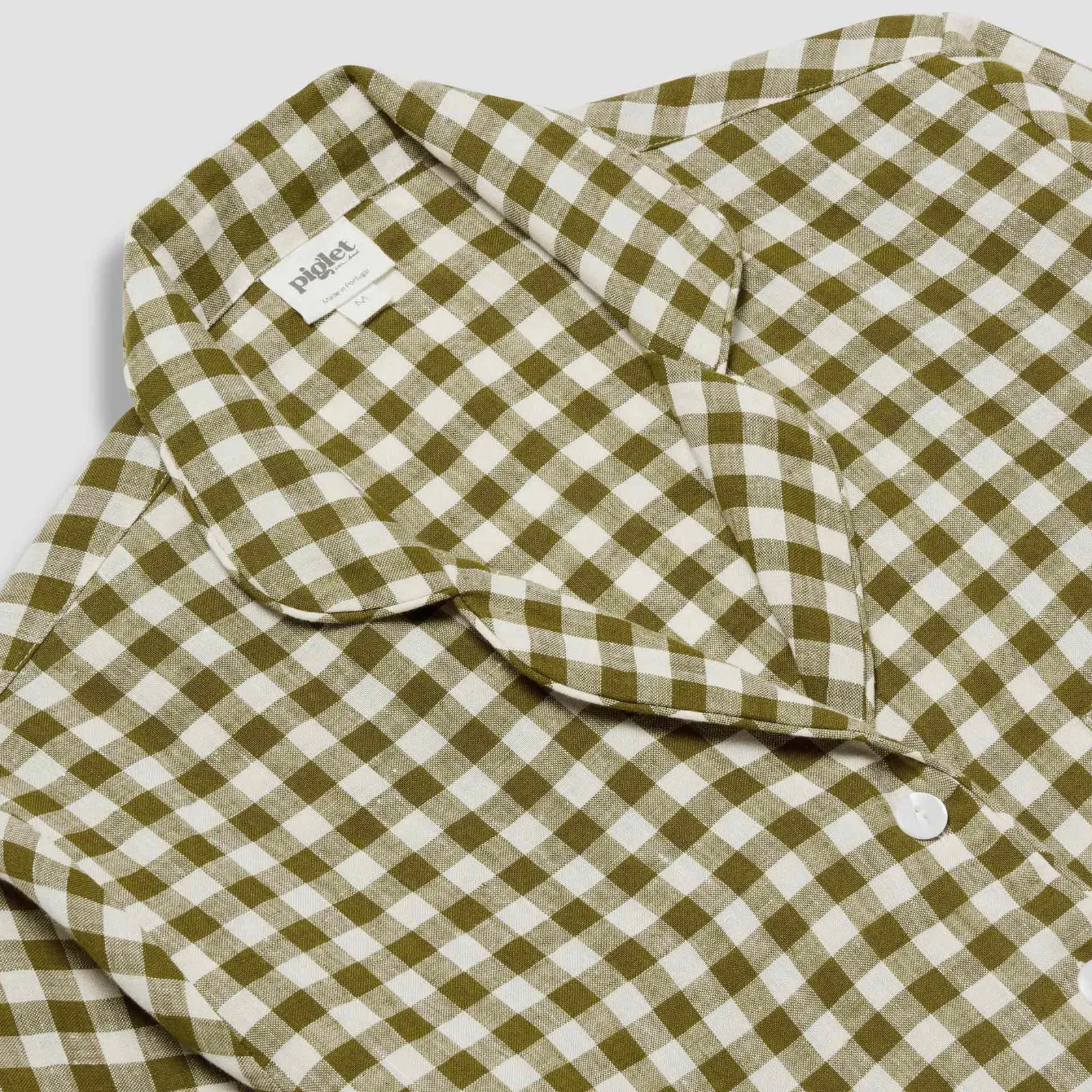 Sale Linen Pajama Shirt (Top Only) Women Linen Pajamas|Gingham Pajamas