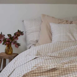 Outlet Cotton Pillowcase (Pair) Gingham Bedding|Pillowcases