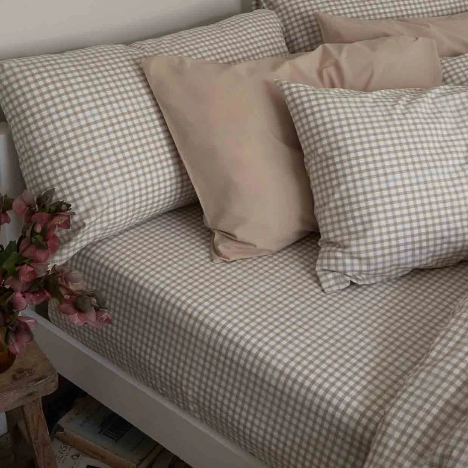 Outlet Cotton Pillowcase (Pair) Gingham Bedding|Pillowcases