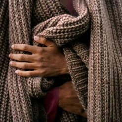 Online Caramel Wool Knit Throw Kids Kids Bedding|Bedding