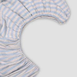 Online 100% Linen Fitted Sheet Striped Bedding|Fitted Sheets