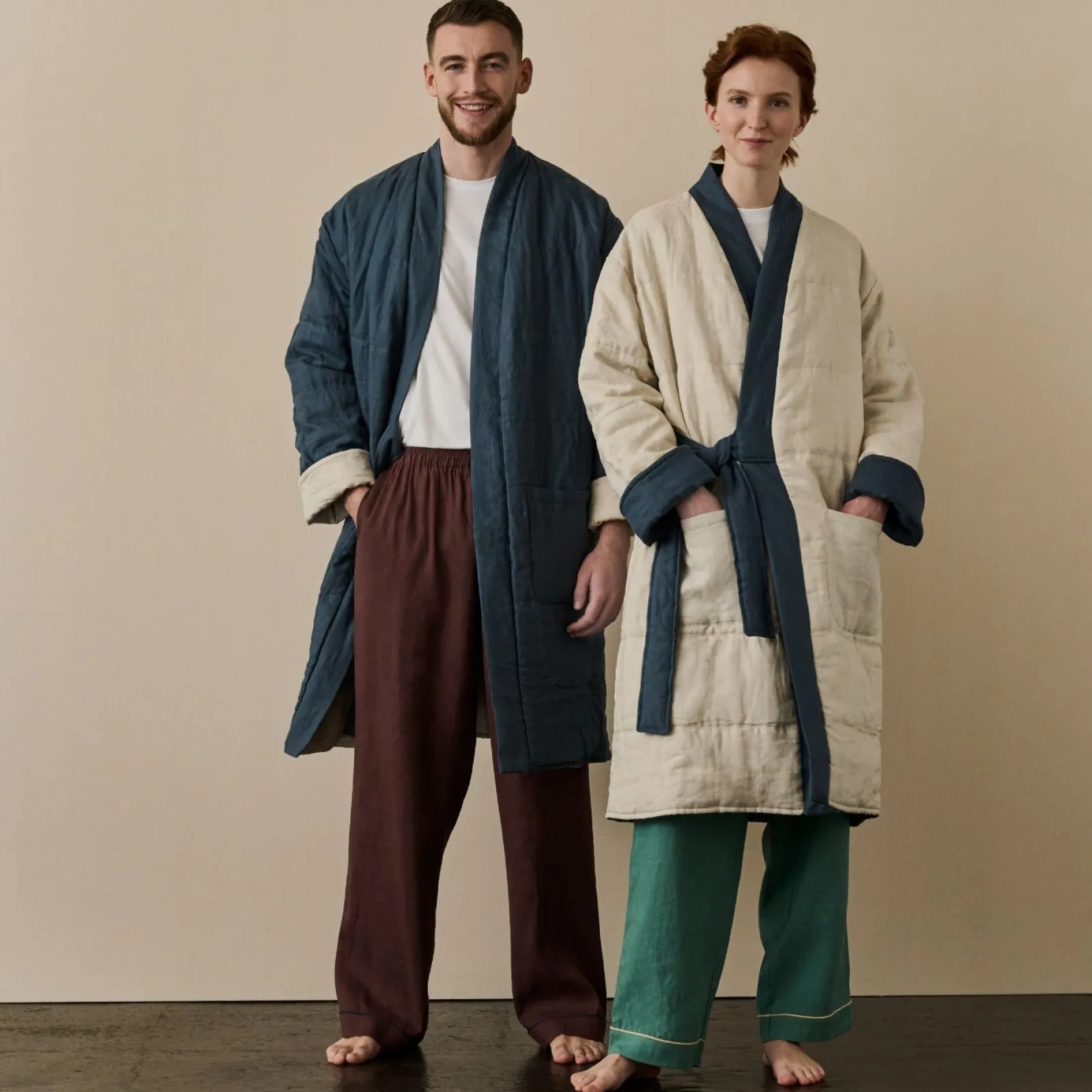 Hot Linen Housecoat Women Linen Pajamas|Linen Pajamas