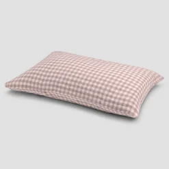 Sale Gingham 100% Linen Pillowcases (Pair) Gingham Bedding|Pillowcases
