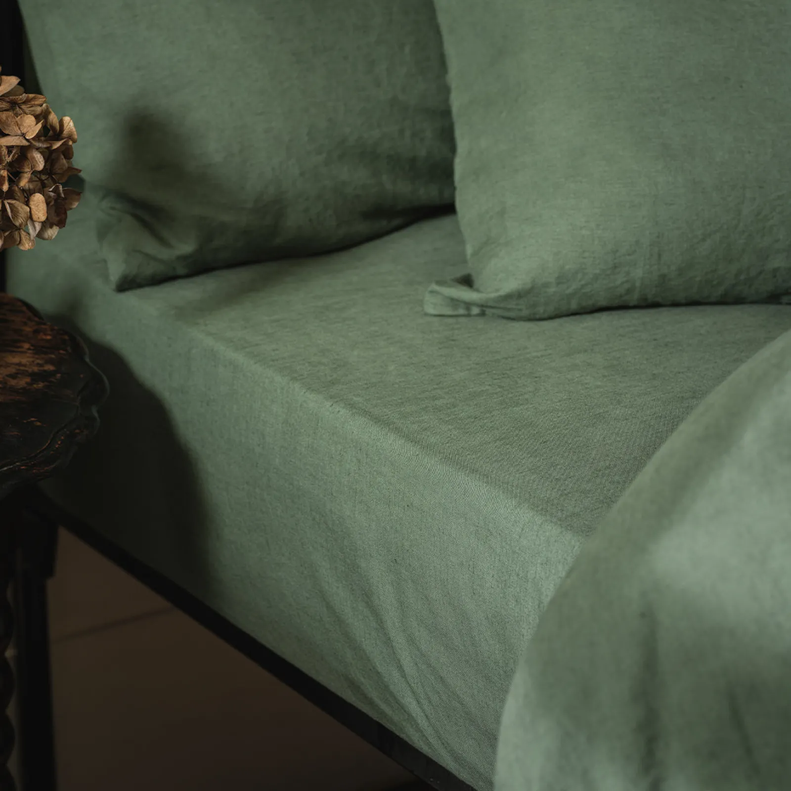 Hot Linen Blend Fitted Sheet Linen Bedding|Fitted Sheets