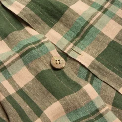 Hot Fern Green Dallington Plaid Linen Blend Duvet Cover Linen Bedding|Duvet Covers