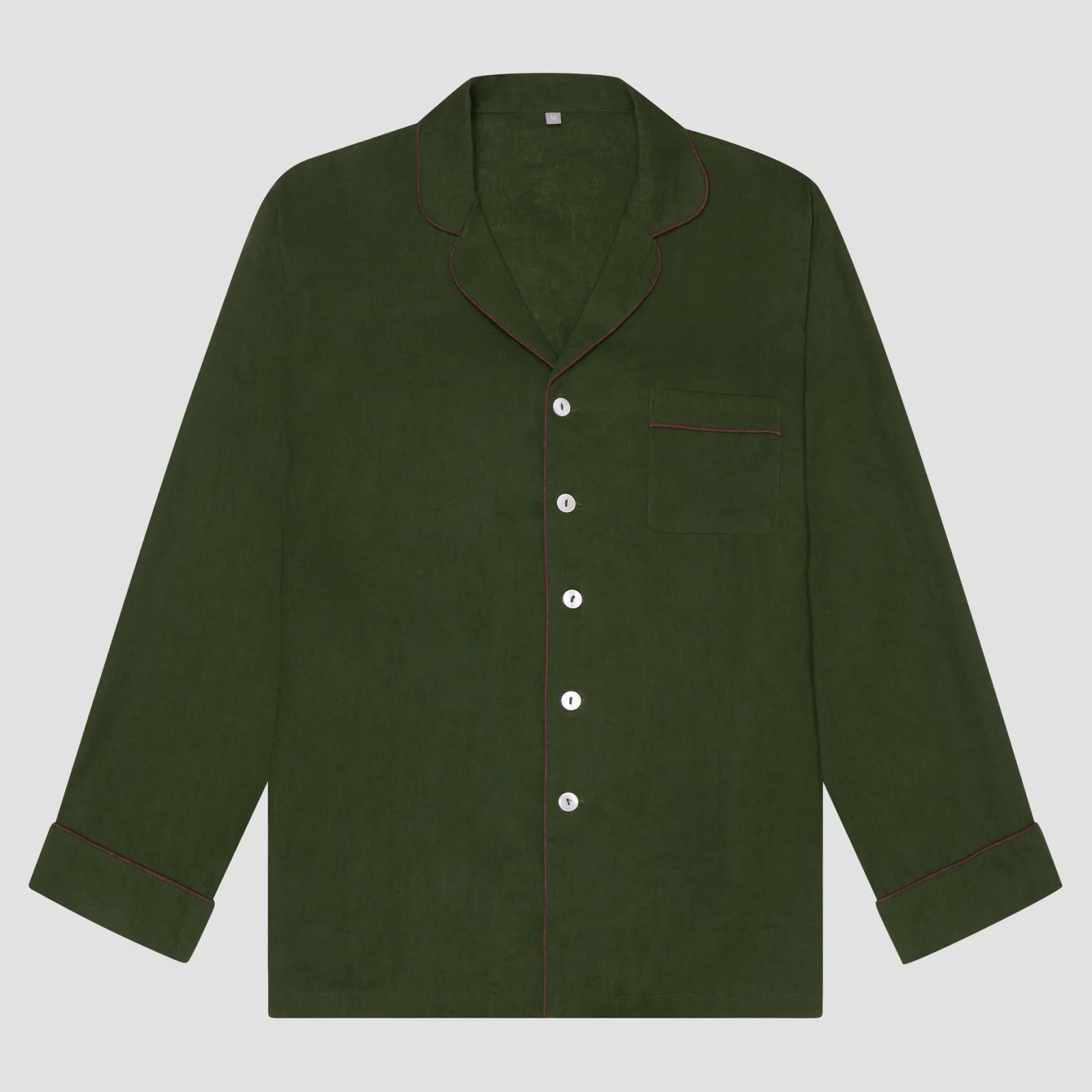 New Linen Tencel Men's Pajama Shirt Linen Pajamas