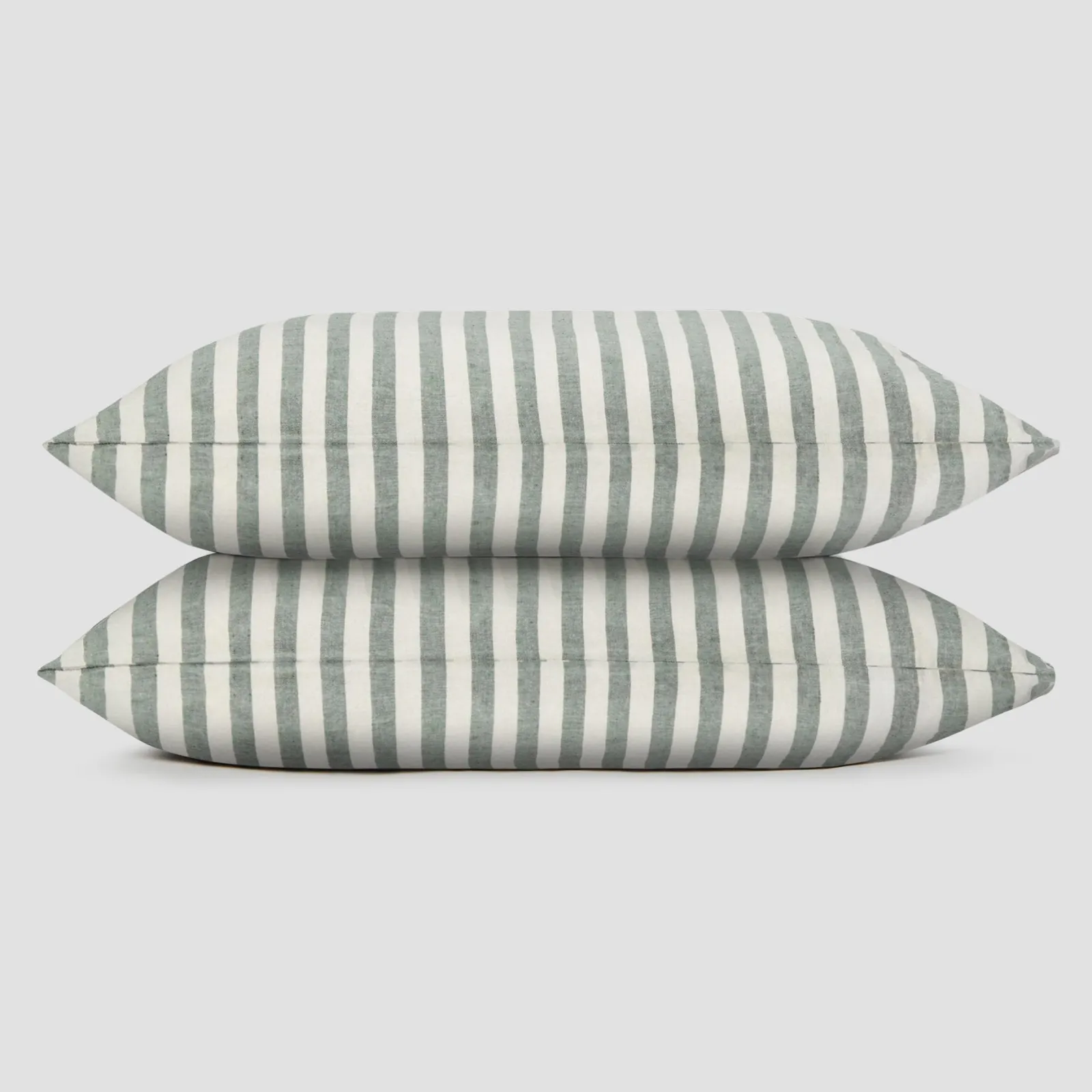 Sale Linen Blend Pillowcase (Pair) Striped Bedding|Linen Bedding