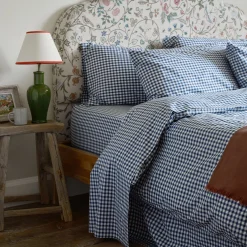Online Cotton Flat Sheet Gingham Bedding|Flat Sheets