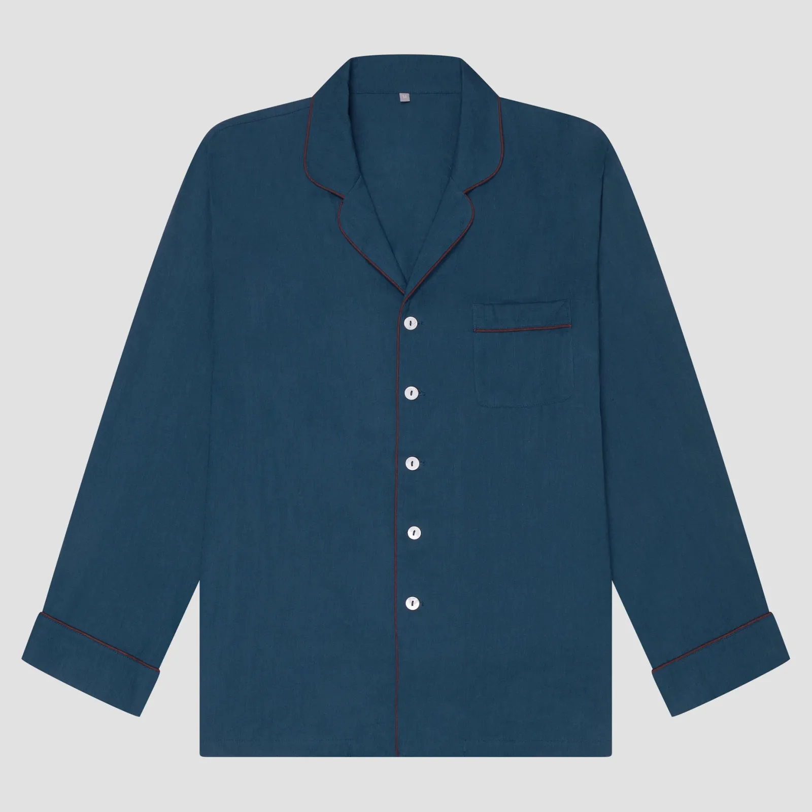 Online Linen Tencel Men's Pajama Shirt Linen Pajamas