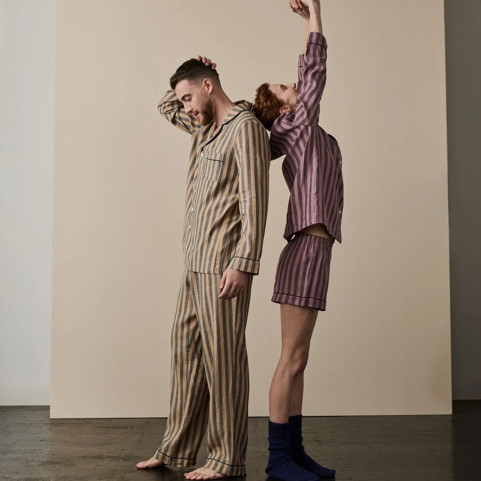 Online Men's d Linen Pajama Set Linen Pajama Sets|Linen Pajamas