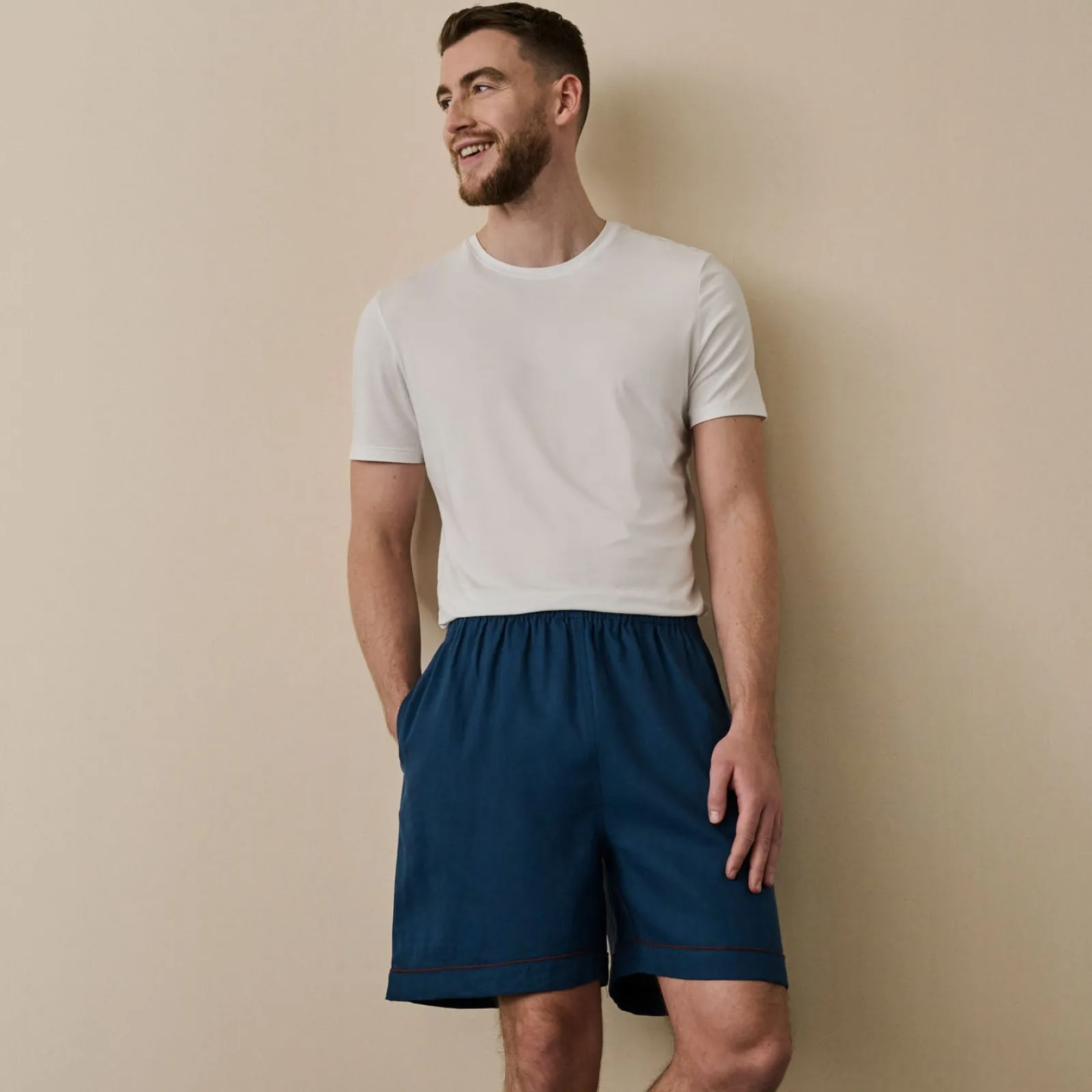 Online Men's Linen Pajama Shorts Linen Pajamas