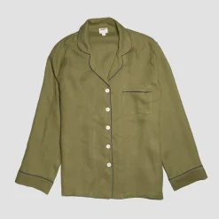 New Linen Pajama Shirt Women Linen Pajamas