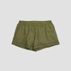 Moss Plain Linen Pajama Shorts Set Women Pajama Sets|Linen Pajamas