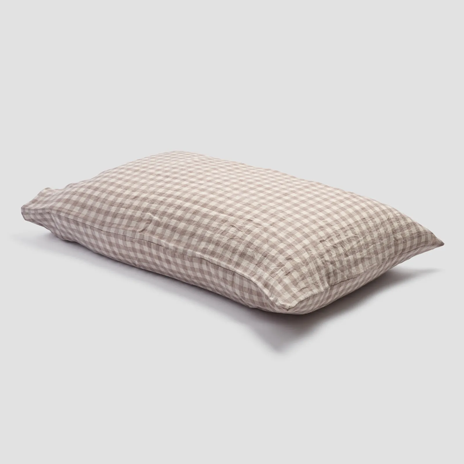 Online Linen Blend Pillowcase (Pair) Gingham Bedding|Linen Bedding
