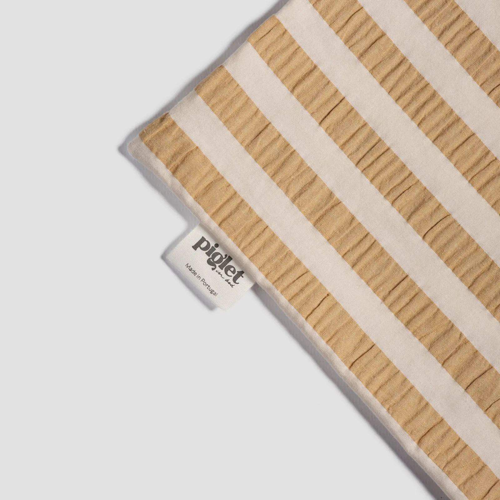 Sale Ochre Seersucker Kids Stripe Cotton Bedding Set Kids Striped Bedding|Kids Bedding