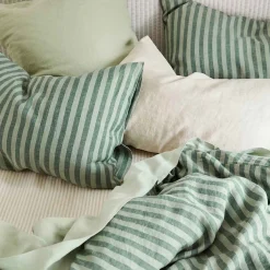 Hot Linen Blend Pillowcase (Pair) Striped Bedding|Linen Bedding