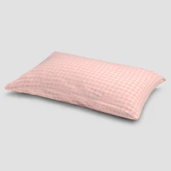 New 100% Linen Pillowcases (Pair) Gingham Bedding|Pillowcases