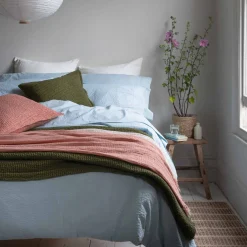 Discount Pink Clay & Birch Textured Cotton Throw Blankets & Throws|Blankets & Throws