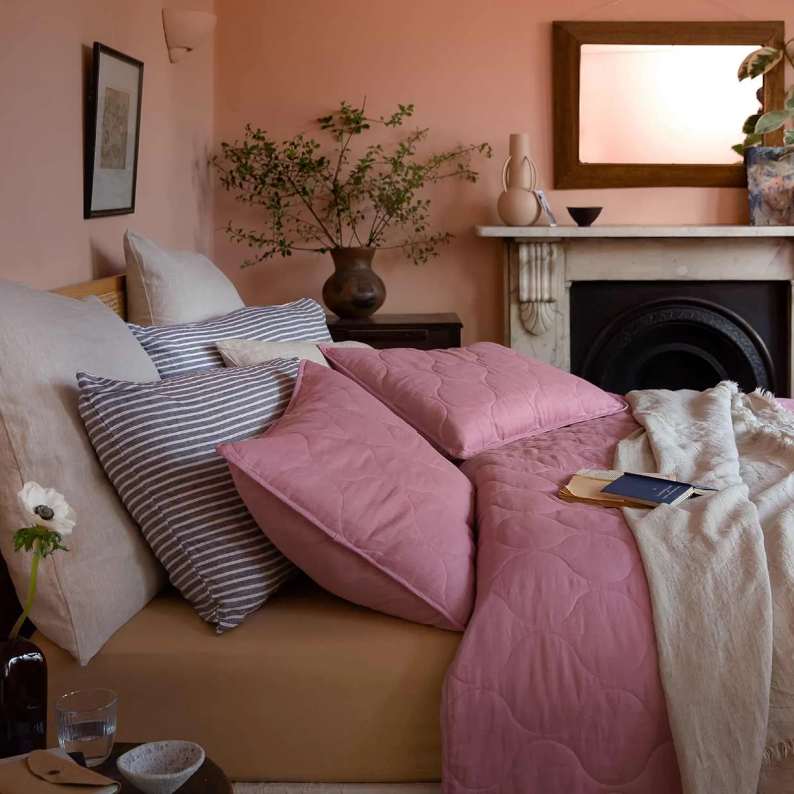 Sale Raspberry Linen Sham (Pair) - Euro Linen Bedding