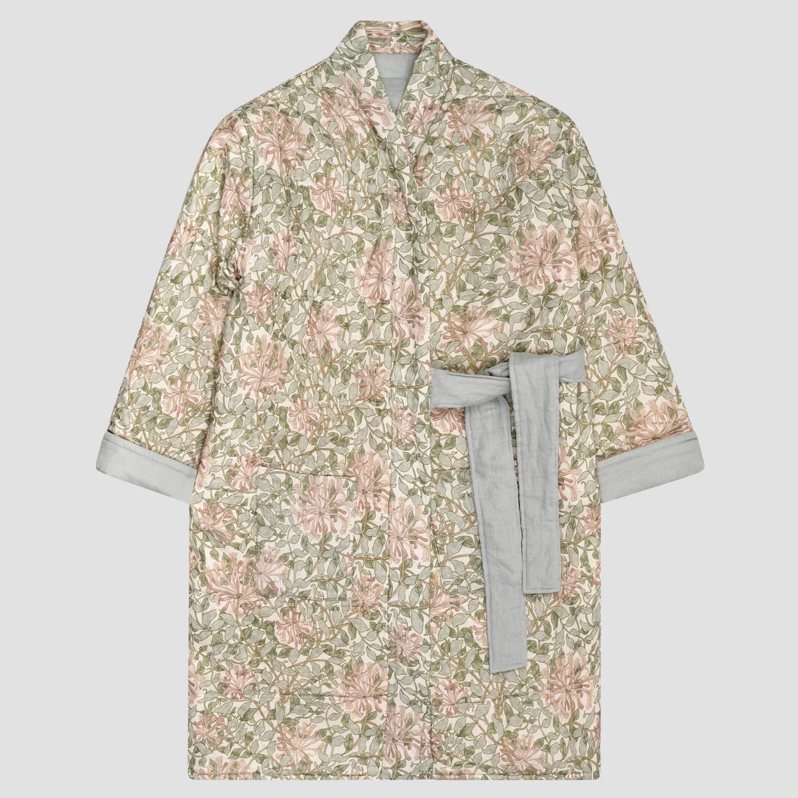 Outlet Soft Sage Honeysuckle Linen Housecoat Women Linen Pajamas|Robes