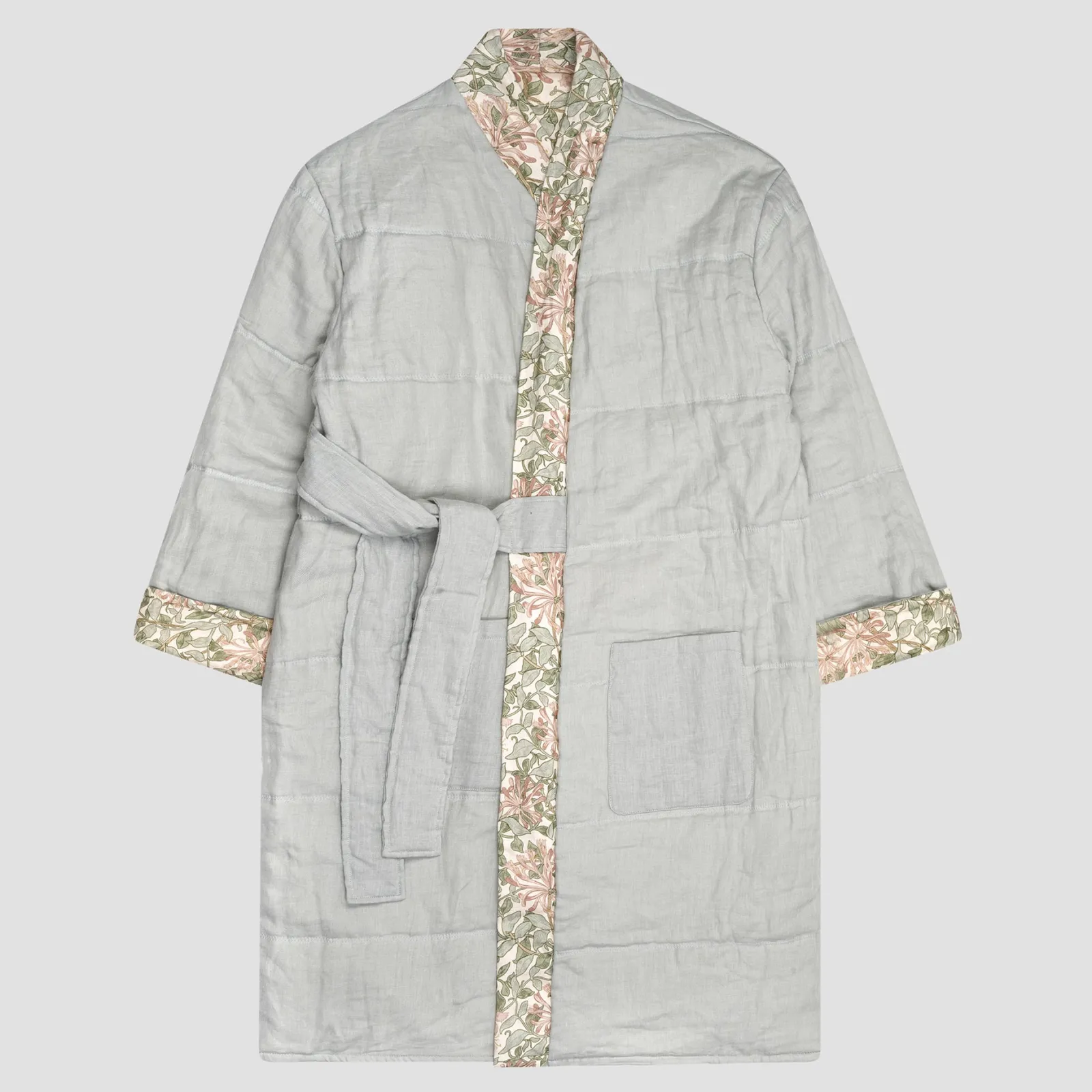 Outlet Soft Sage Honeysuckle Linen Housecoat Women Linen Pajamas|Robes