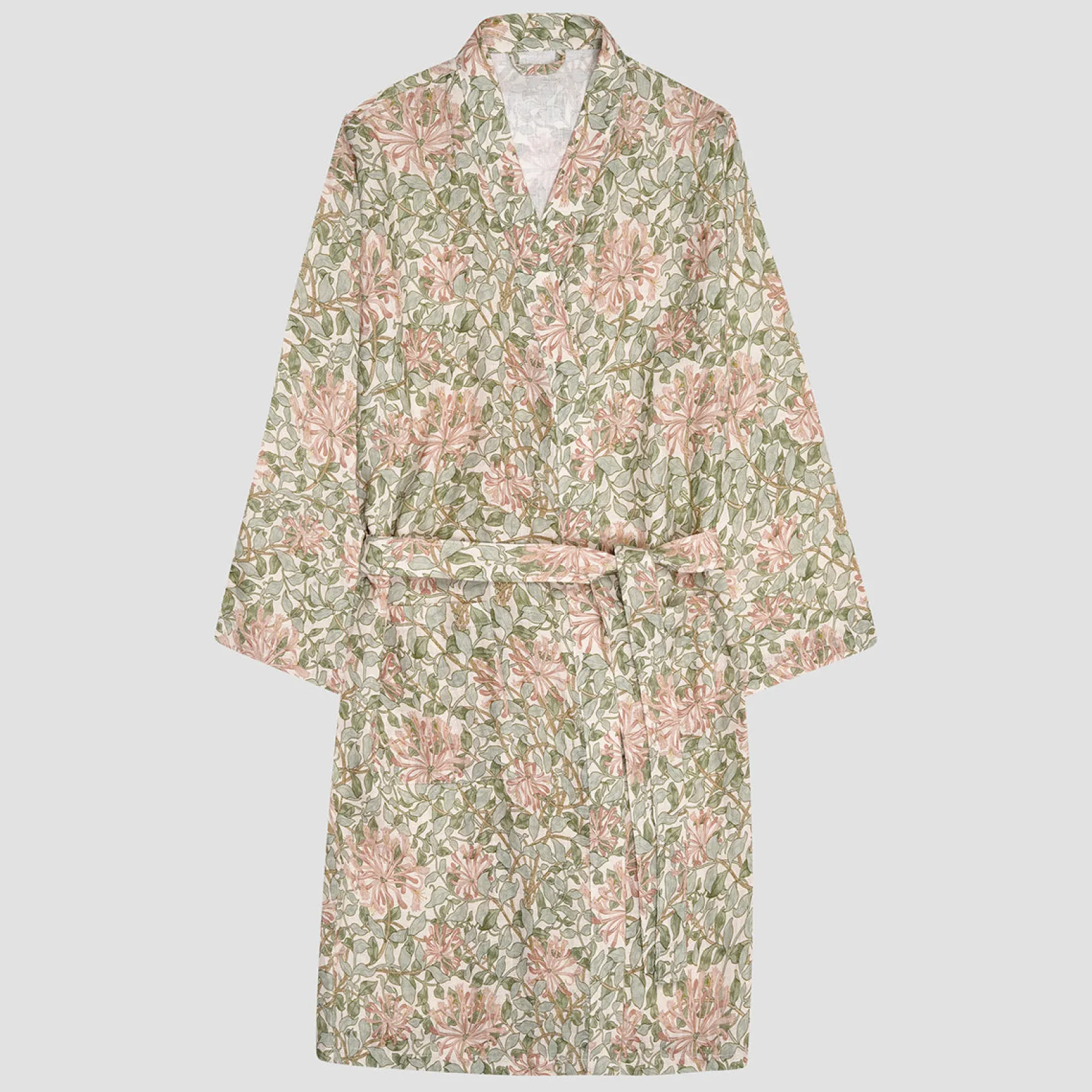 Sale Soft Sage Honeysuckle Linen Robe Women Accesssories|Linen Pajamas