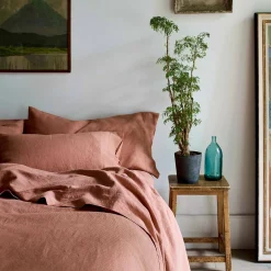 Outlet Linen Blend Pillowcases (Pair) Linen Bedding|Pillowcases