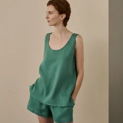 Best Linen Tencel Cami Set Women Linen Pajamas