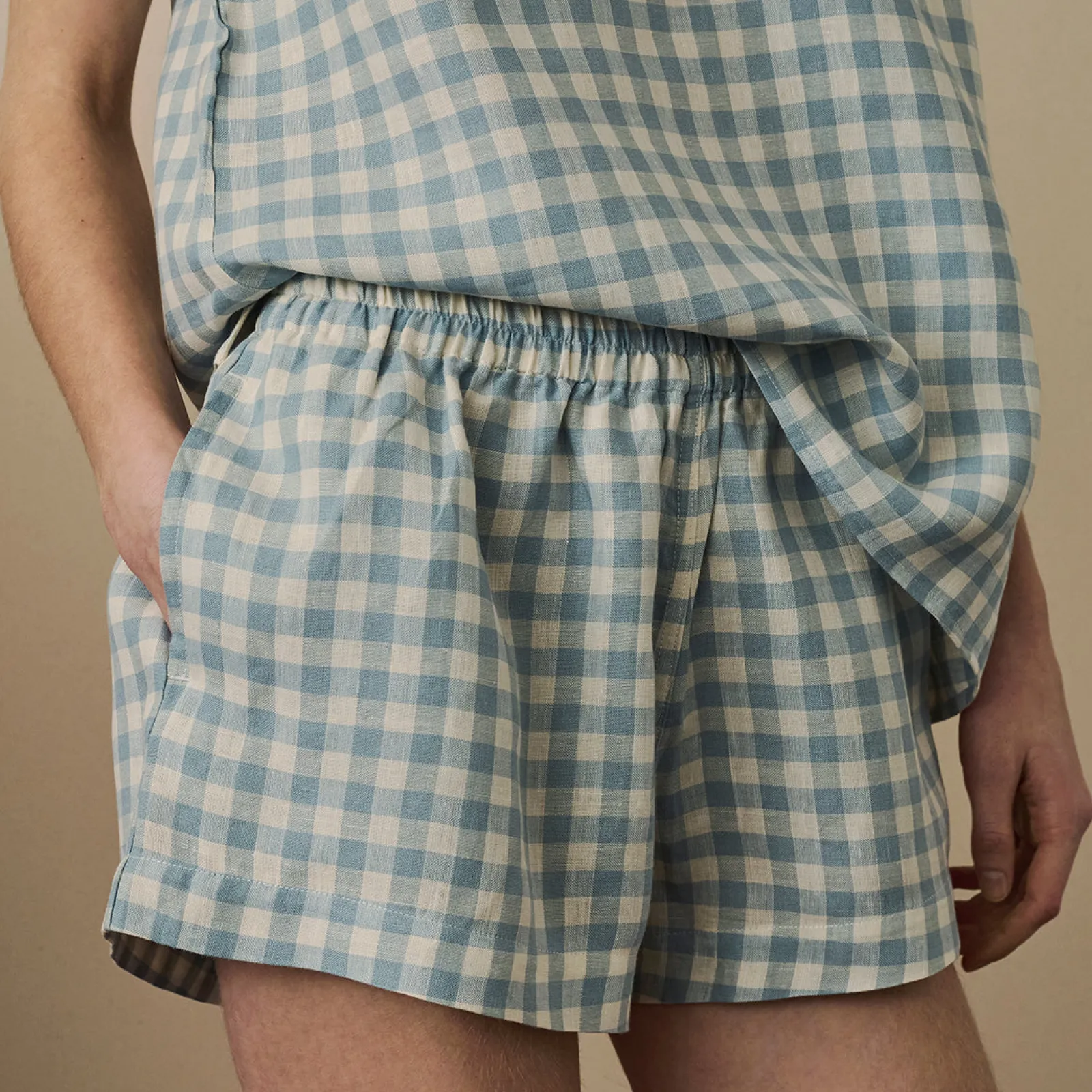 Sale Linen Cami Set Women Linen Pajamas|Gingham Pajamas
