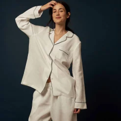 Discount Linen Pajama Shirt (Top Only) Women Linen Pajamas