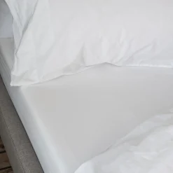 Hot White Washed Cotton Percale Fitted Sheet Fitted Sheets