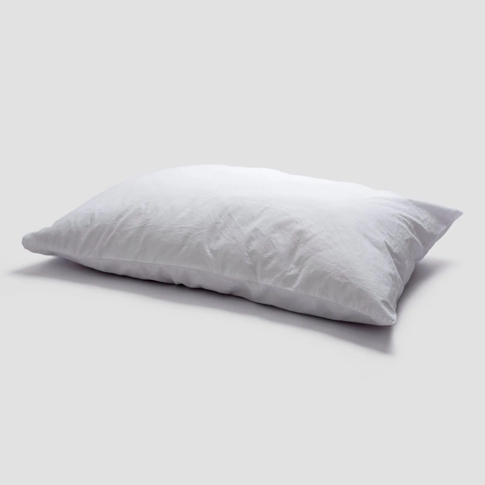 Outlet White Washed Cotton Percale Pillowcases (Pair) Pillowcases